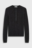 Richie Button Up Cable Sweater-H.Grey