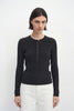 Richie Button Up Cable Sweater-H.Grey