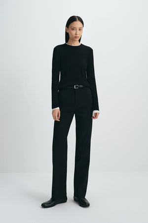 Jolene Crew Neck Top Black