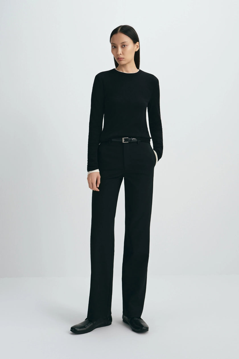 Jolene Crew Neck Top Black