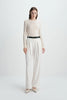 Jolene Crew Neck Top Creme