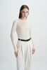 Jolene Crew Neck Top Creme