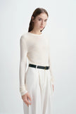 Jolene Crew Neck Top Creme