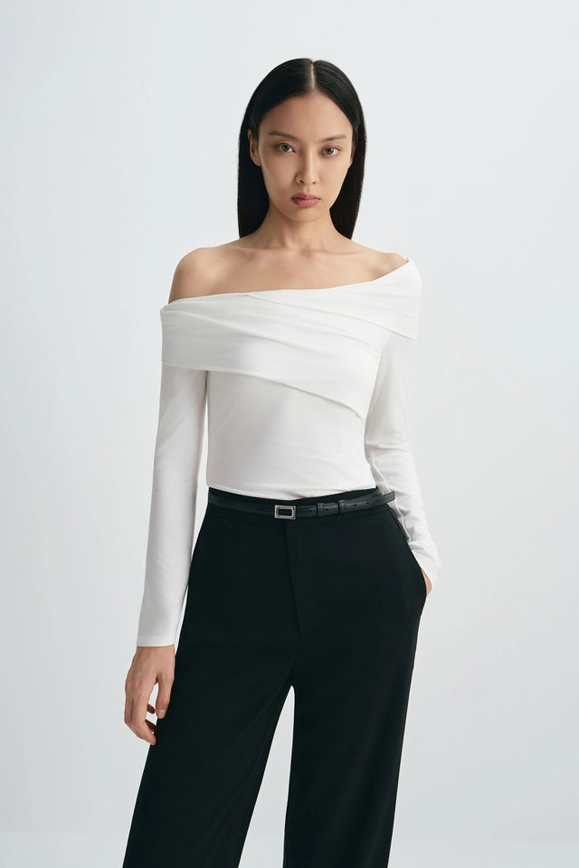 Shai Off Shoulder Top White