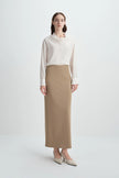 Bea Drape Neck Top Creme