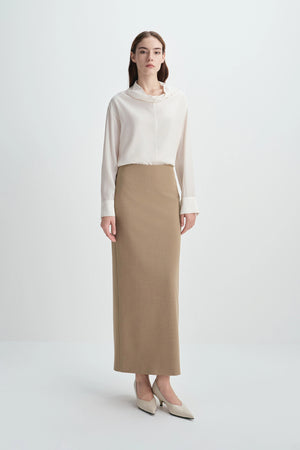 Bea Drape Neck Top Creme