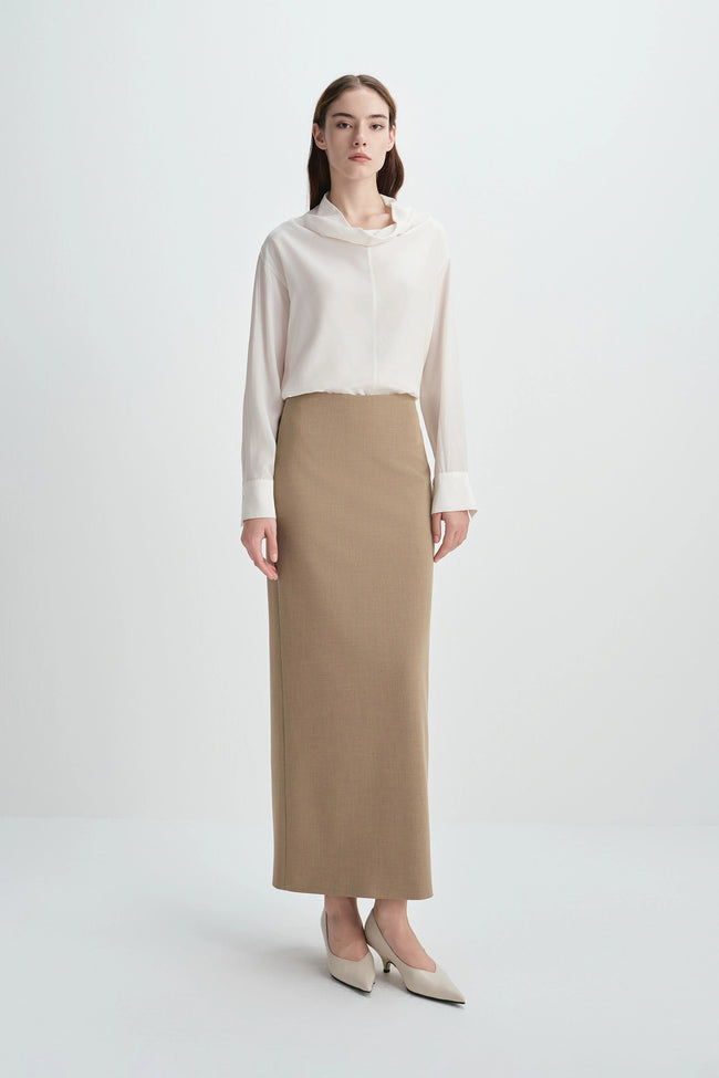 Bea Drape Neck Top Creme