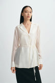 Ines Tie Waist Top Creme