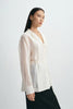 Ines Tie Waist Top Creme