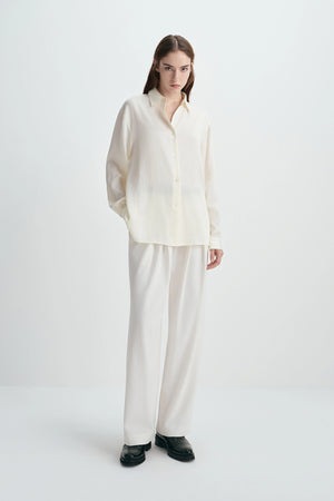 Zea Button Down Shirt Creme