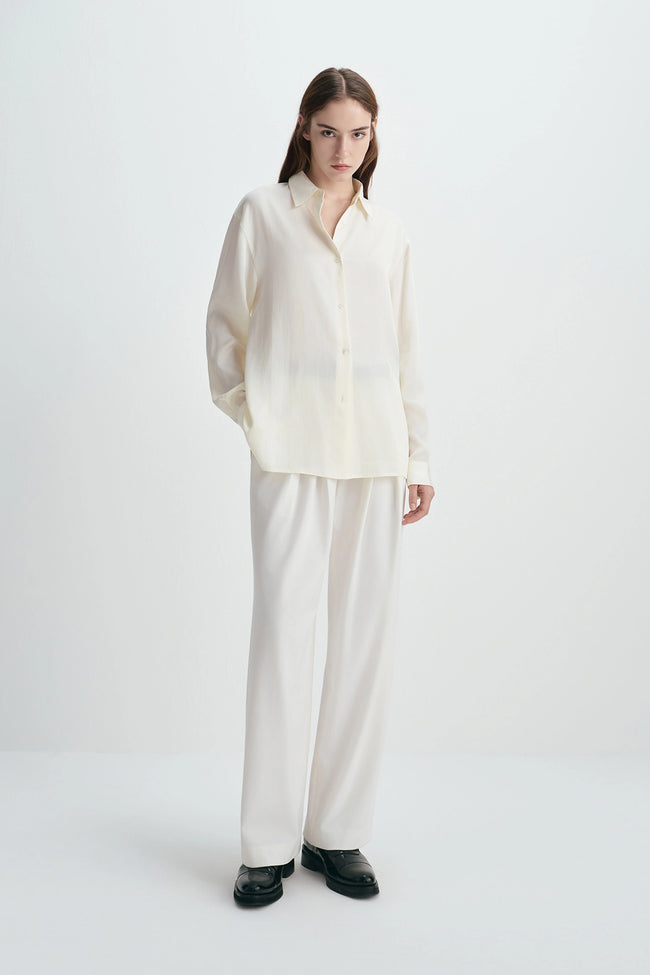 Zea Button Down Shirt Creme