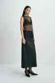 Ananya Beaded Lace Top Black