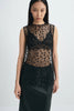 Ananya Beaded Lace Top Black