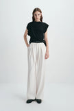 Kari Asymmetric Shoulder Top Black