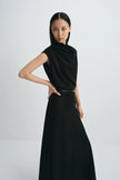 Tess Cowl Neck Top Black