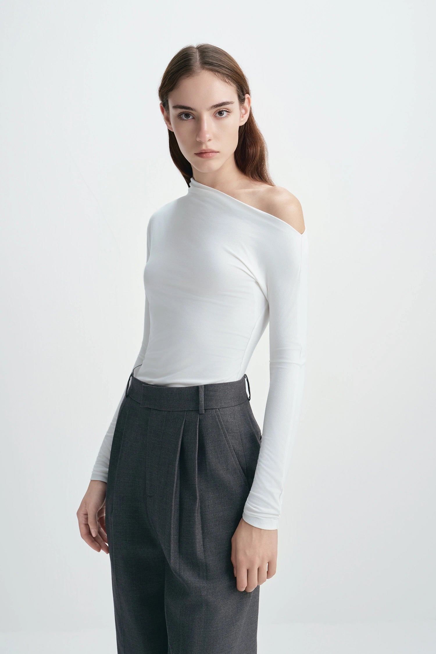 Rosette Off Shoulder Top Off White