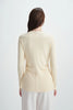 Sia Center Front Pleated Top Creme