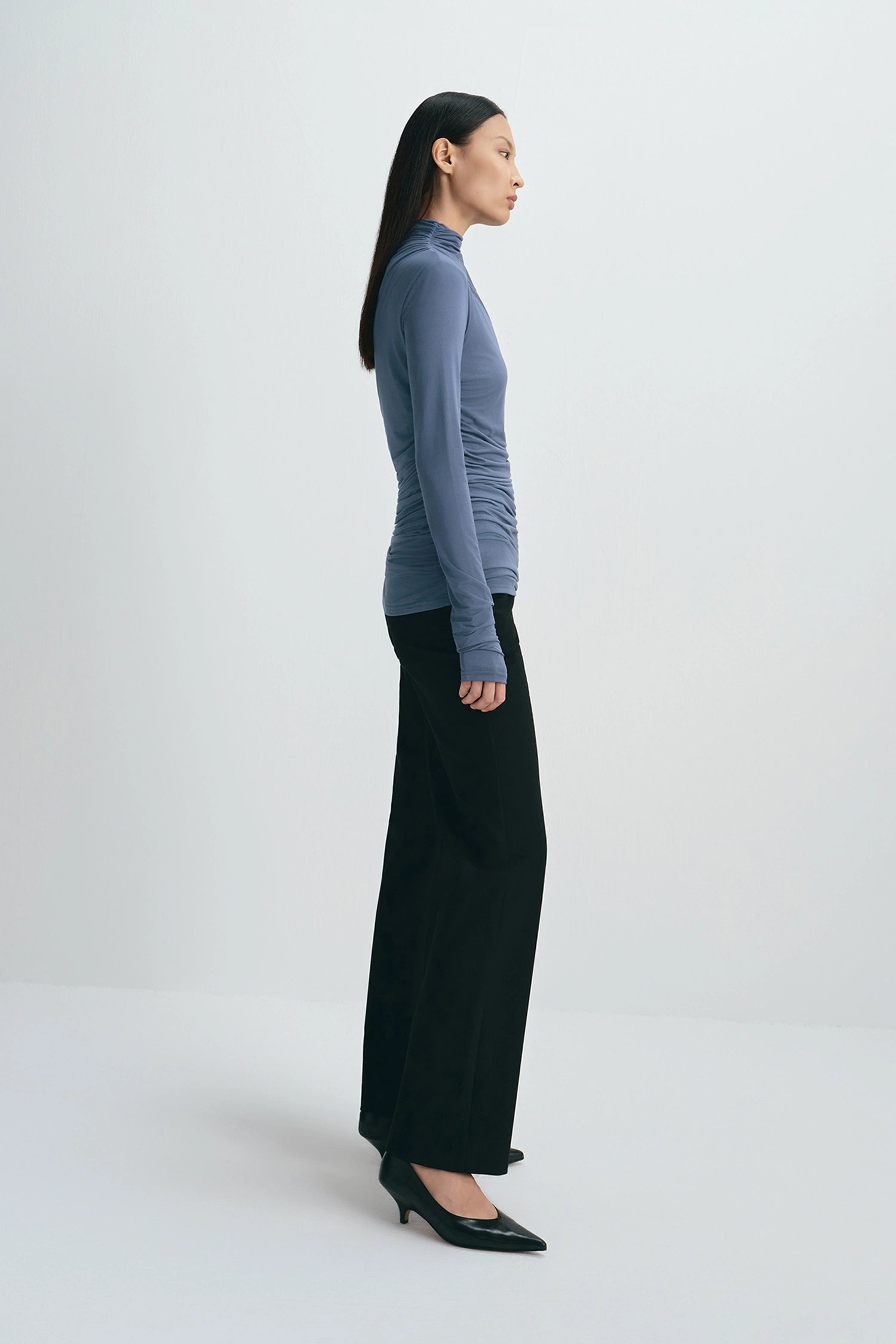 Rory Side Draped Top Harbour