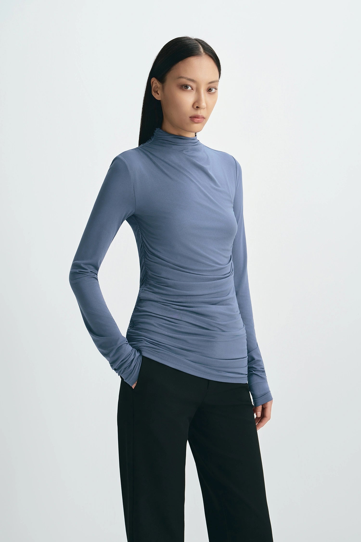 Rory Side Draped Top Harbour
