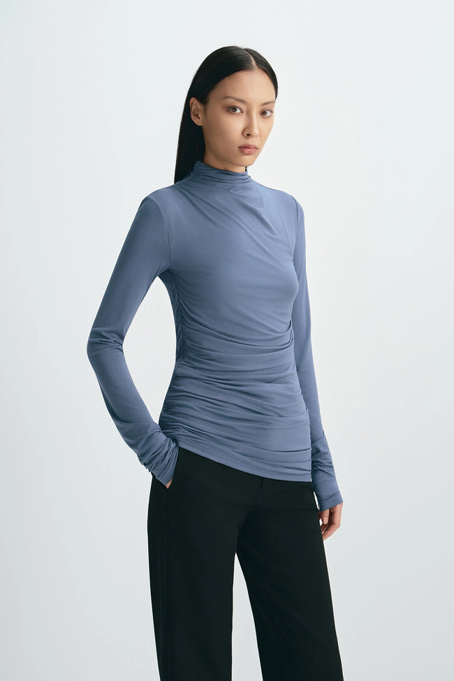 Rory Side Draped Top Harbour