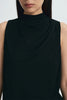 Alessia Draped High Neck Top Black