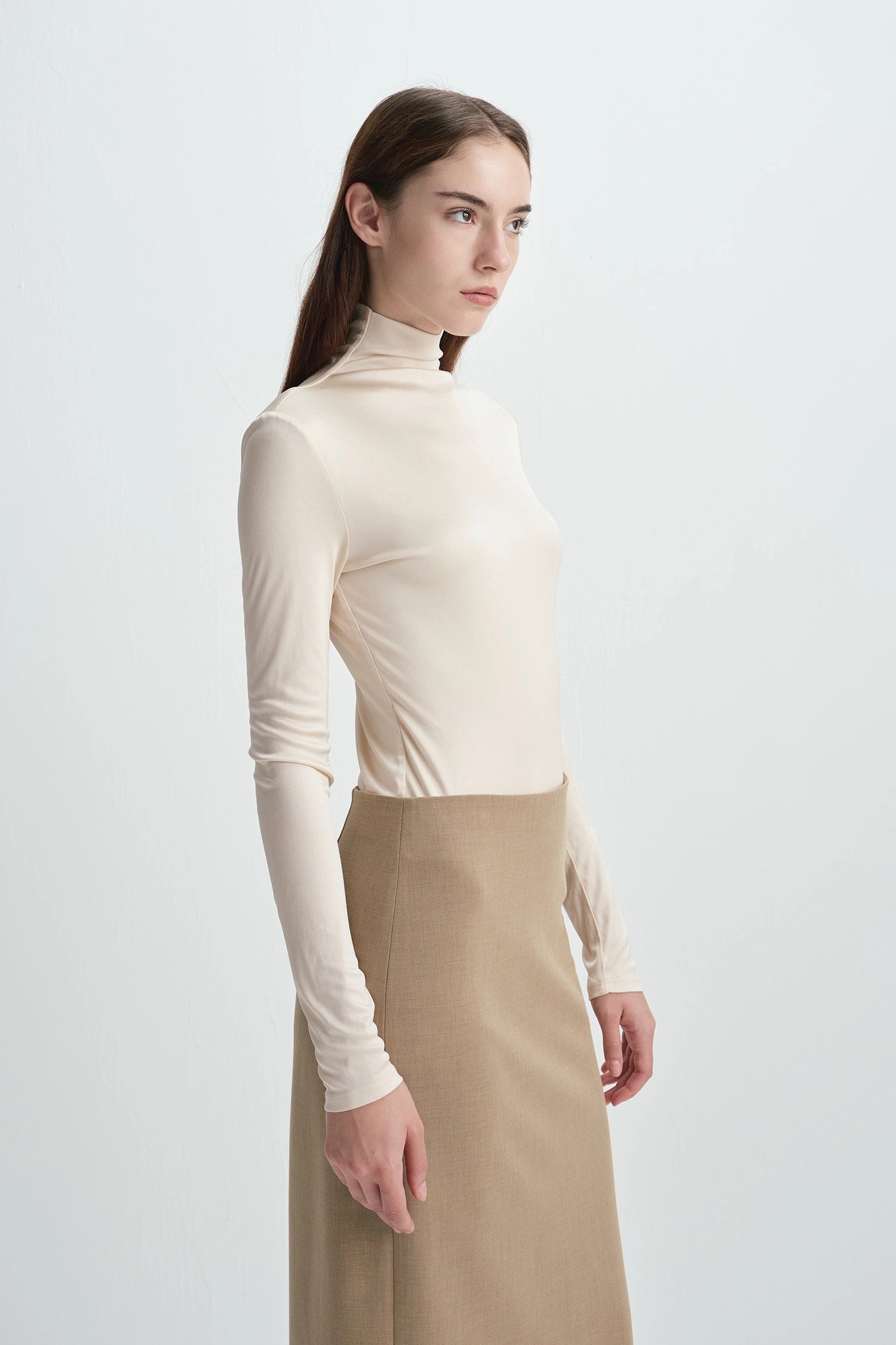 Nicola Turtleneck Top Buttercream