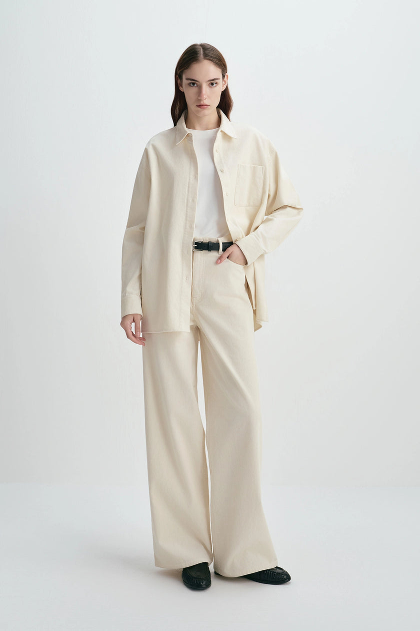 Roy Corduroy Shirt Cannoli Cream