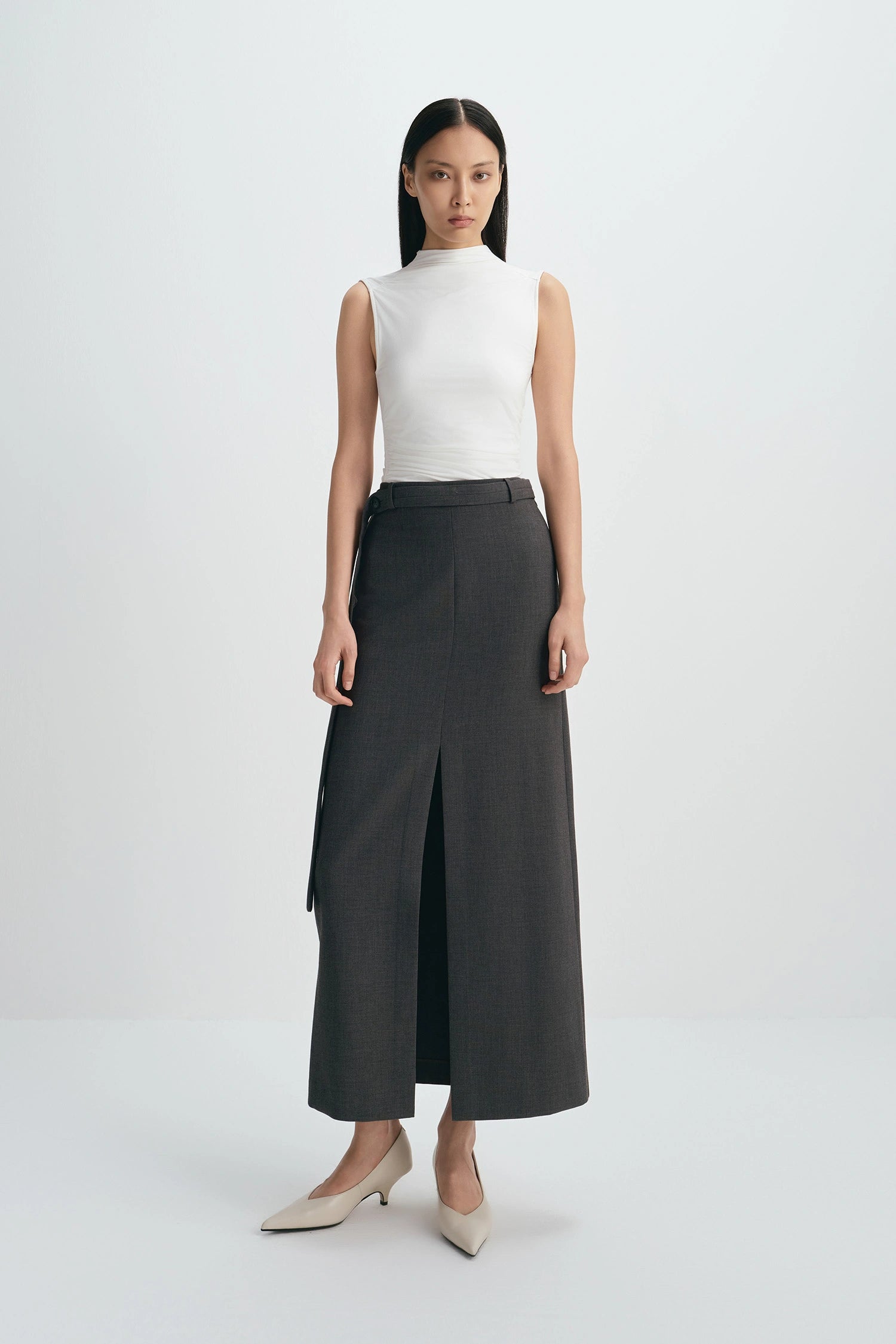 Lyra Shirred Top Off White