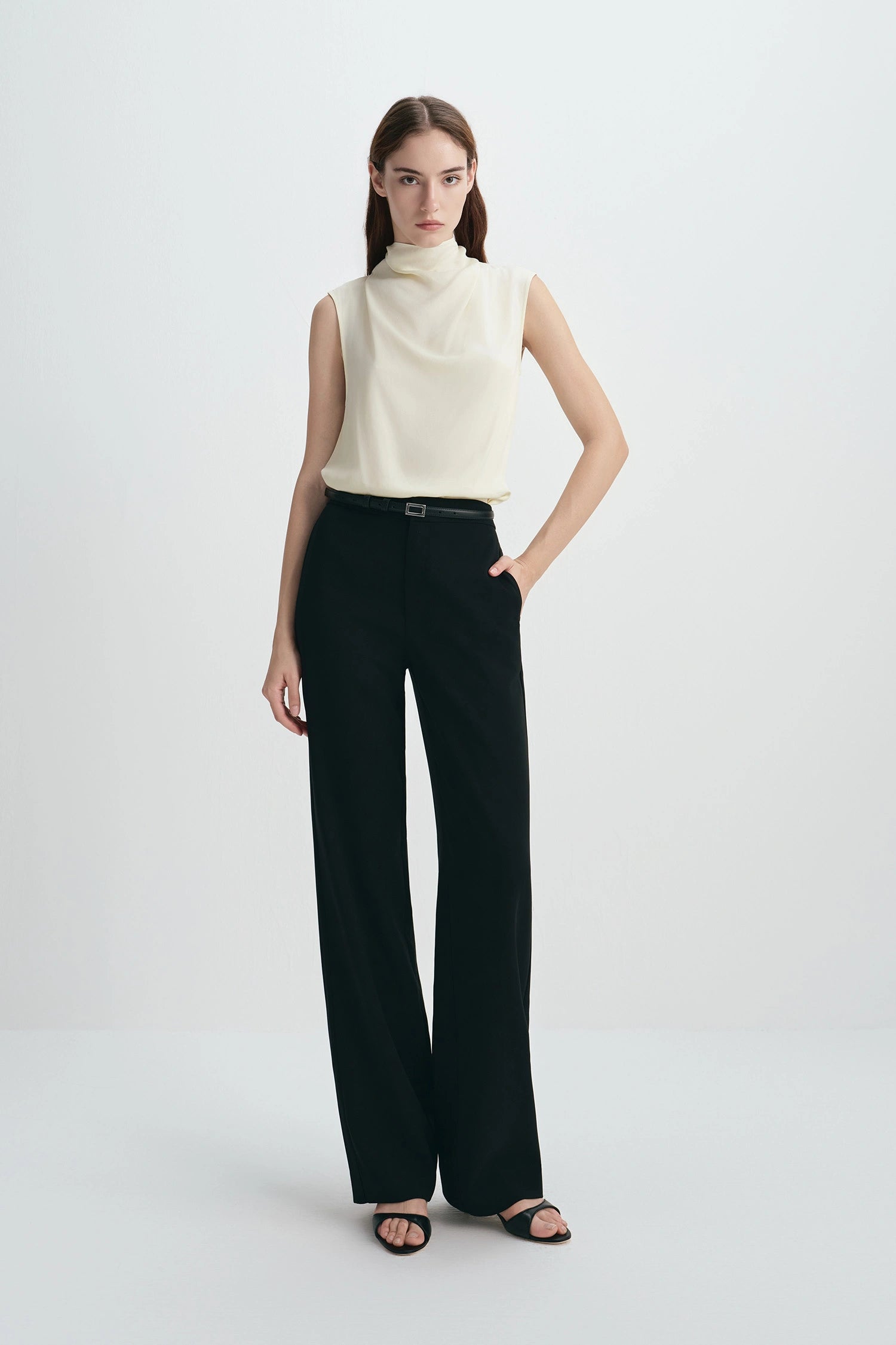 Arley Tie Neck Top CREME