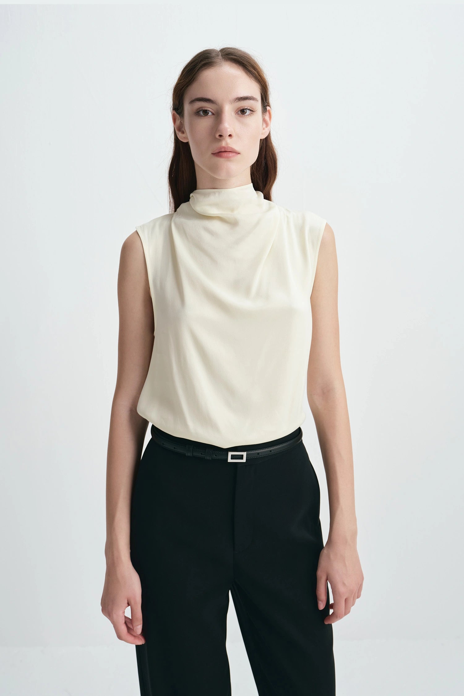 Arley Tie Neck Top CREME