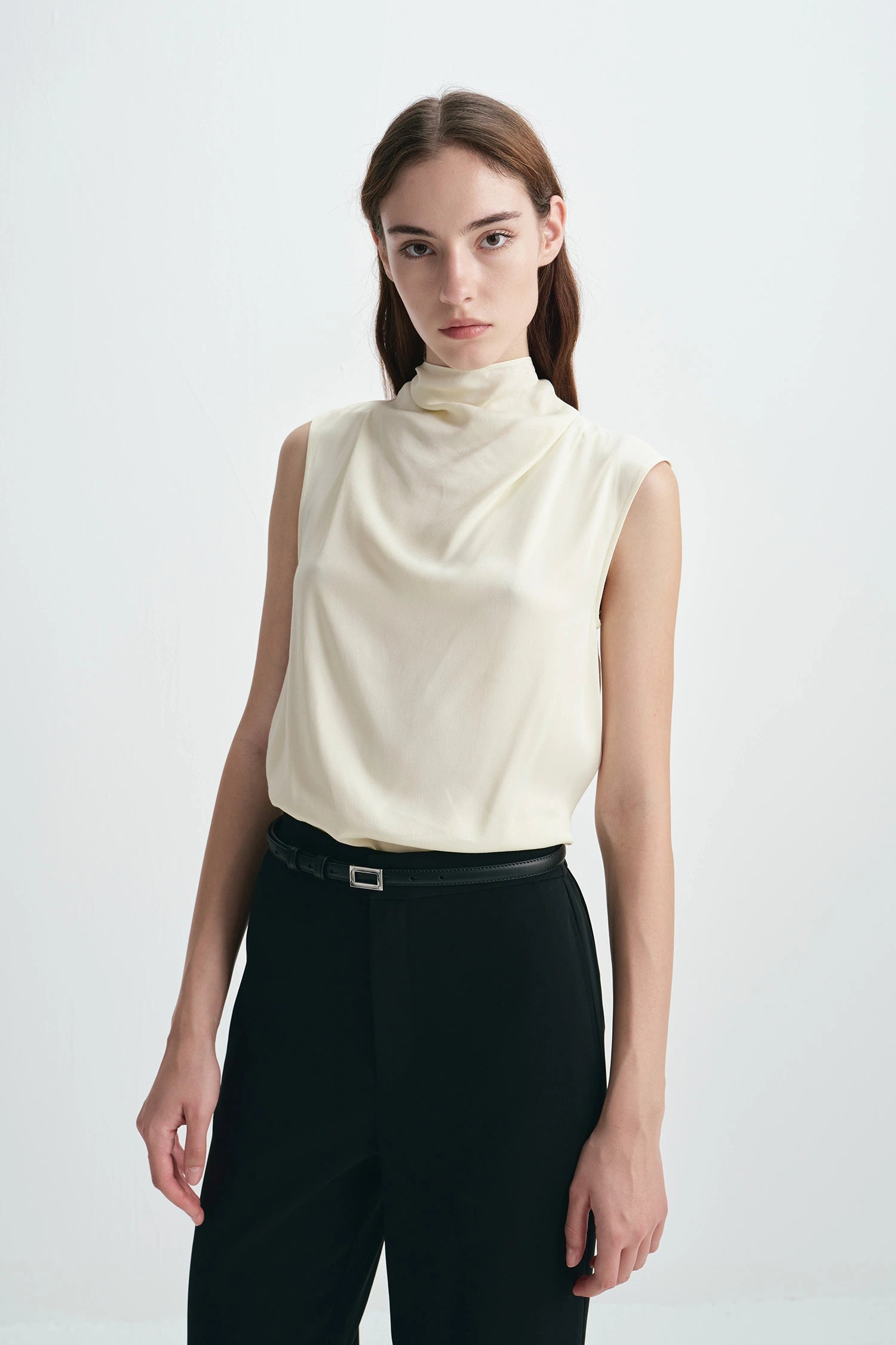 Arley Tie Neck Top CREME