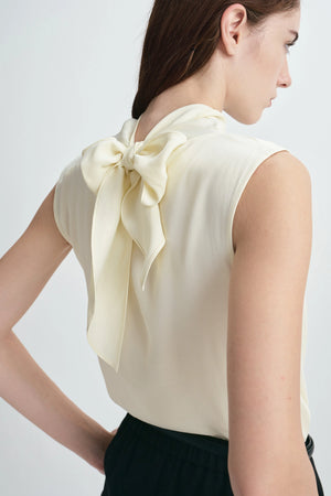 Arley Tie Neck Top CREME