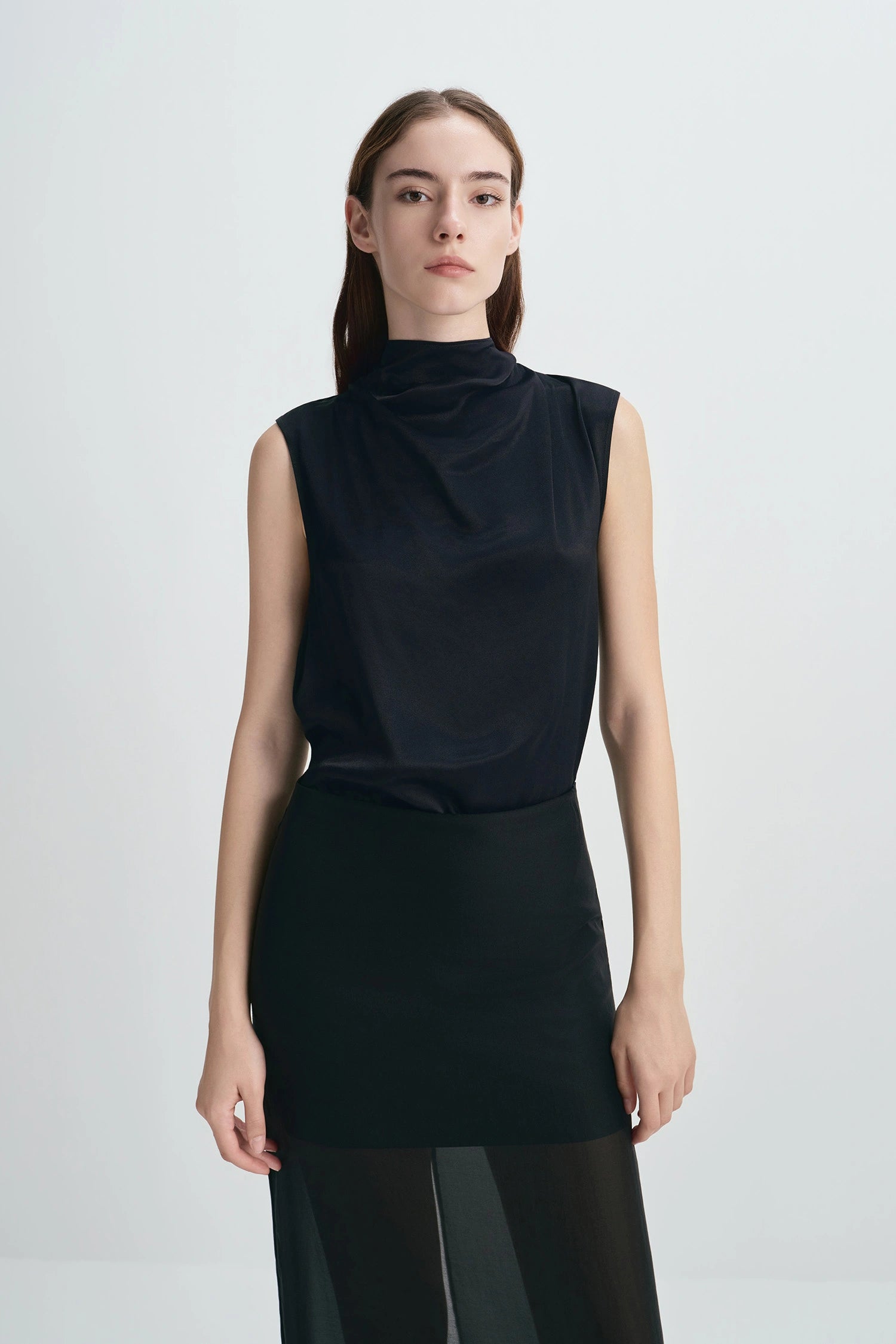 Arley Tie Neck Top Slate