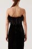 Shelby Feather Velvet Dress