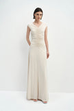 Soraia Shirred Maxi Dress Ecru
