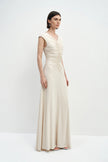 Soraia Shirred Maxi Dress Ecru