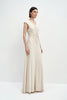 Soraia Shirred Maxi Dress Ecru