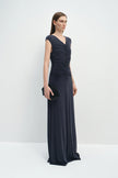Soraia Shirred Maxi Dress Navy