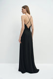 Louna Lace Cami Longline Dress Black