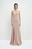 Maëva High Slit Maxi Dress Blush