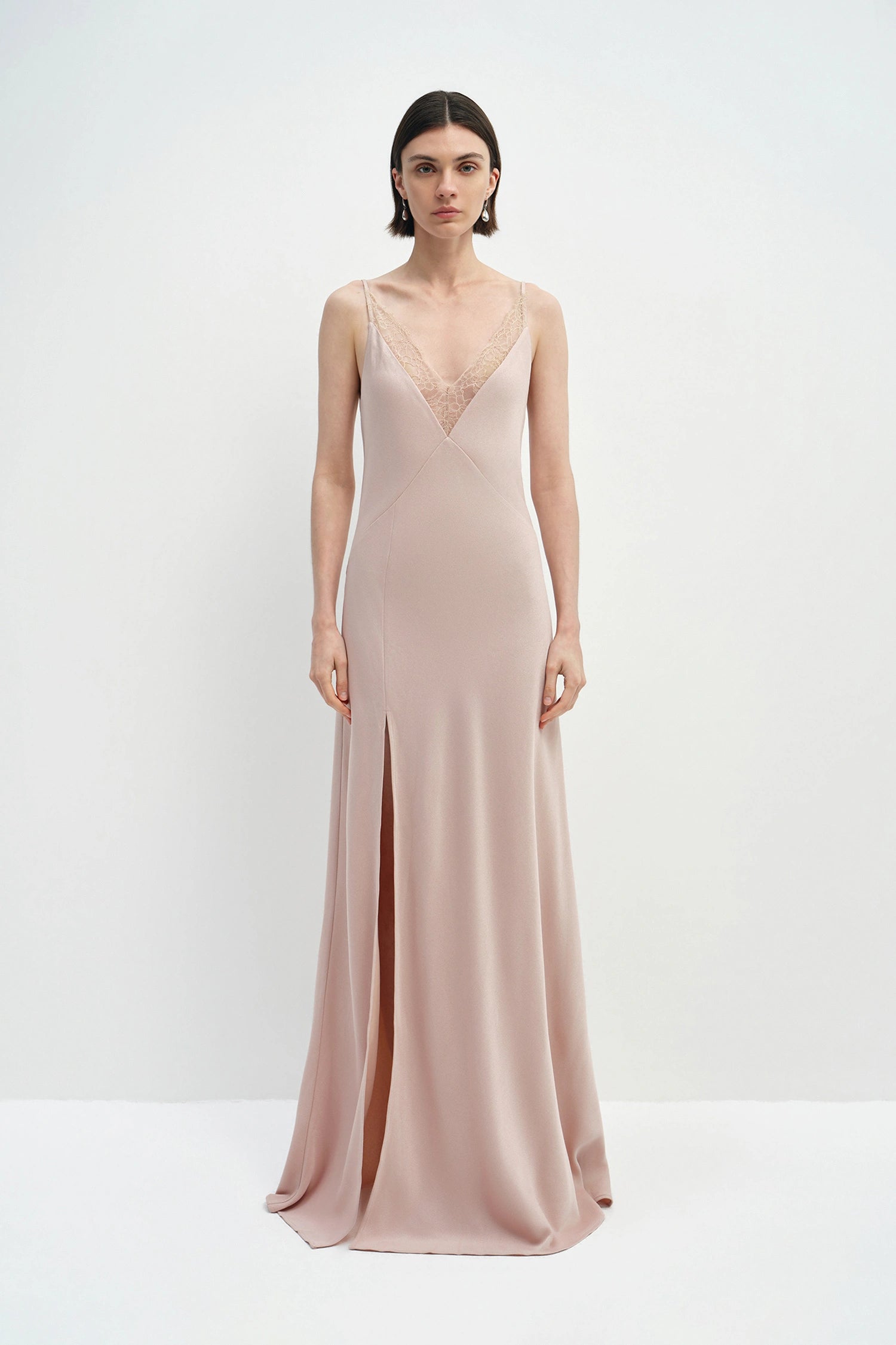 Maëva High Slit Maxi Dress Blush