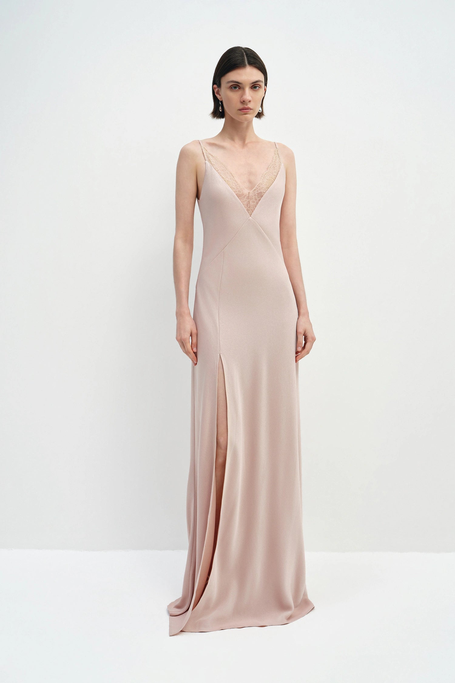 Maëva High Slit Maxi Dress Blush