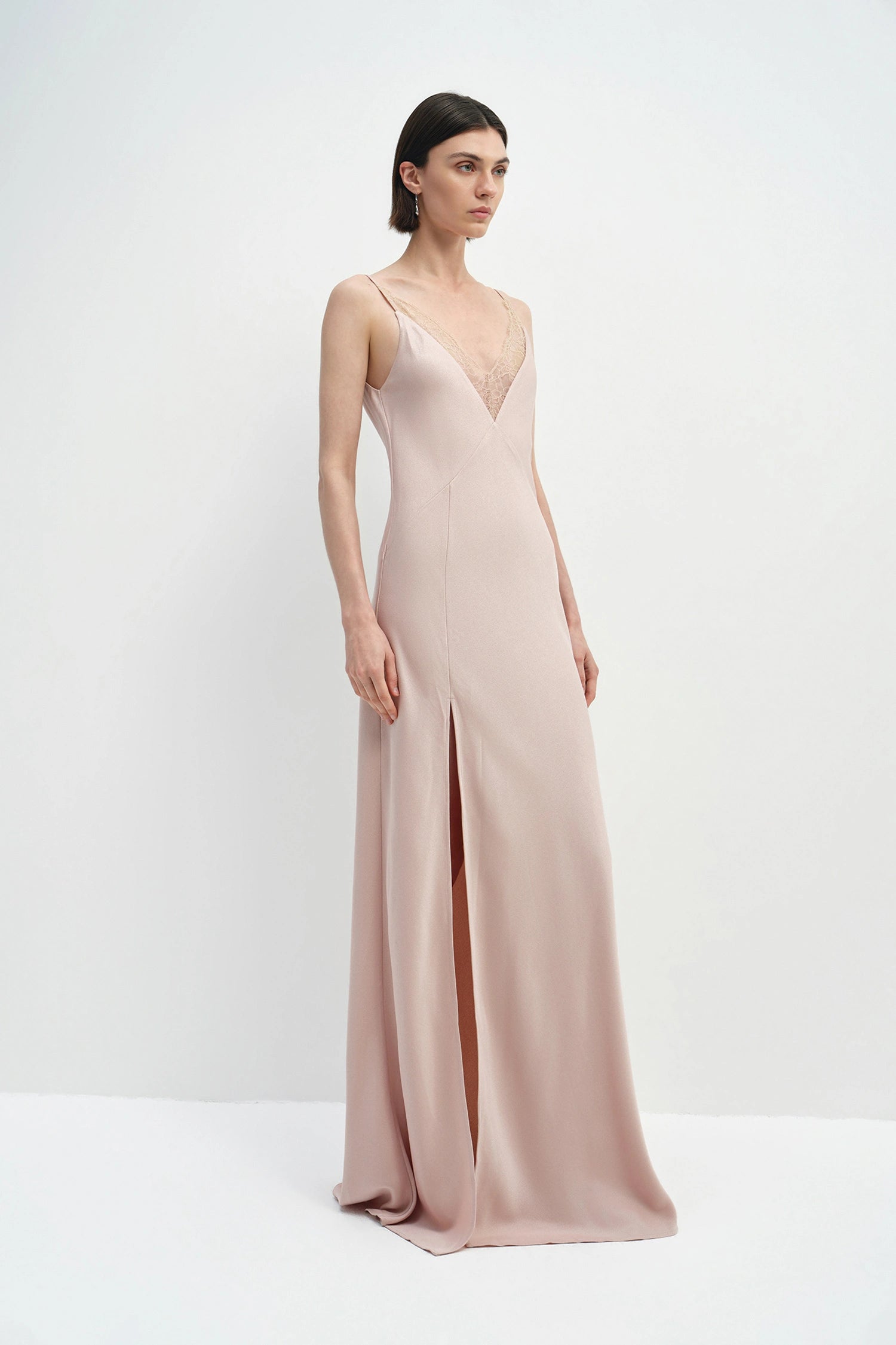 Maëva High Slit Maxi Dress Blush