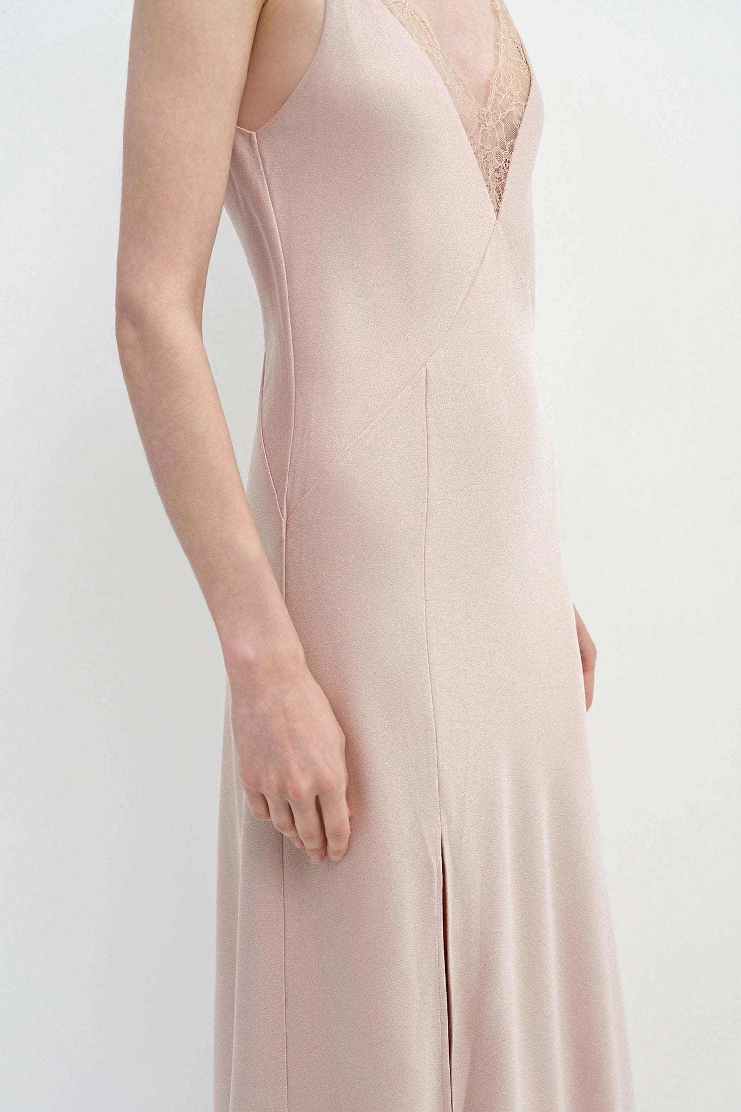 Maëva High Slit Maxi Dress Blush