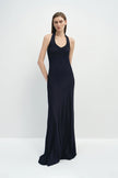 Océane Scarf Halter Dress Navy