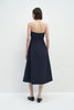 Anaïs Strapless Midi Dress Navy