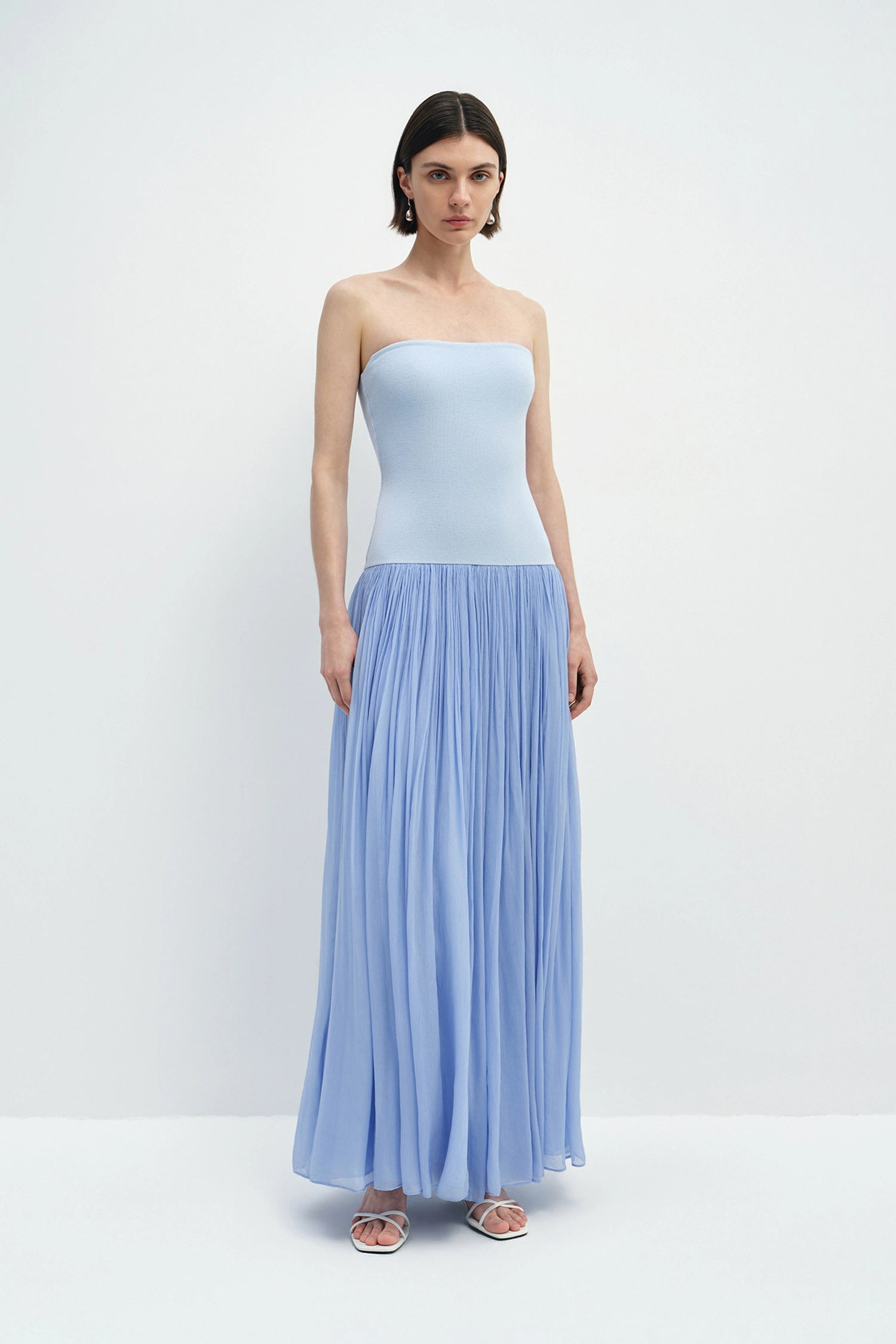 Alix Dress With Stole Periwinkle Blue