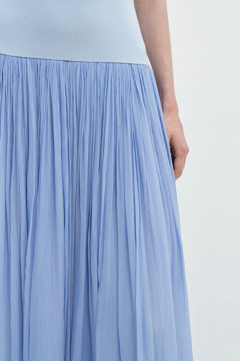 Alix Dress With Stole Periwinkle Blue