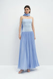 Alix Dress With Stole Periwinkle Blue