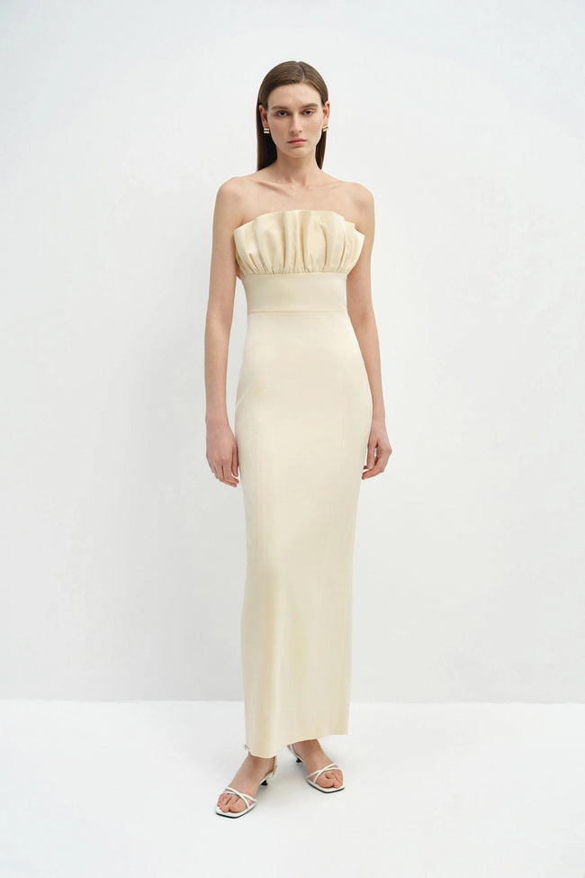 Violette Ruffled Top Dress Butter